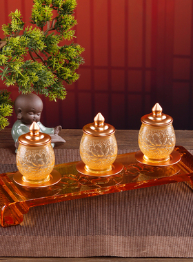 古法琉璃莲花供台家用