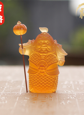 护宅门神古法琉璃哼哈二将摆件