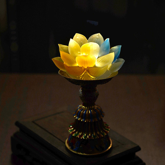 Ancient enamel colored glaze colorful lotus lantern