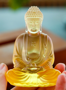 珍悦真琉璃桌面摆件中式