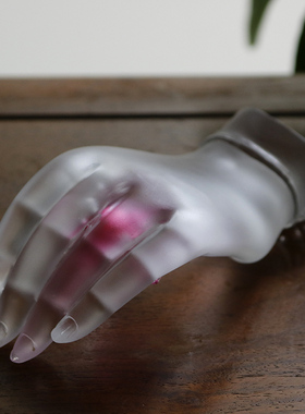 古法琉璃白色手持香道用品