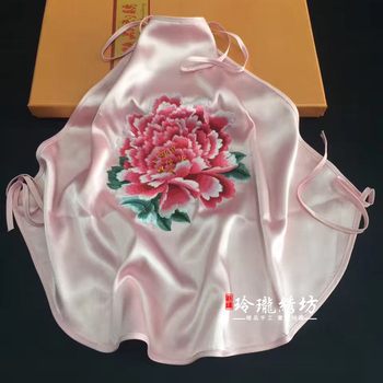 Suzhou embroidery Su embroidery ສິ້ນໄຫມ embroidery ດອກເດັກຍິງຜູ້ໃຫຍ່ bellyband ມື embroidered ສັດປີ underwear ສີແດງ bellyband