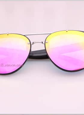 圆脸韩版个性风明星款复古太阳镜