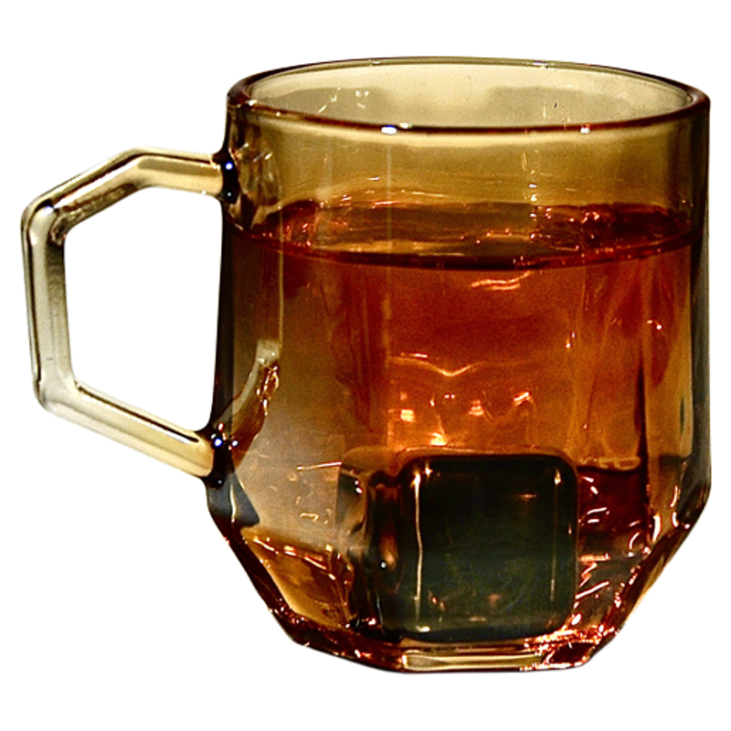 创意带把手玻璃杯子喝酒杯家用果汁饮料杯六角水杯喝水杯子伴手礼 - 图3