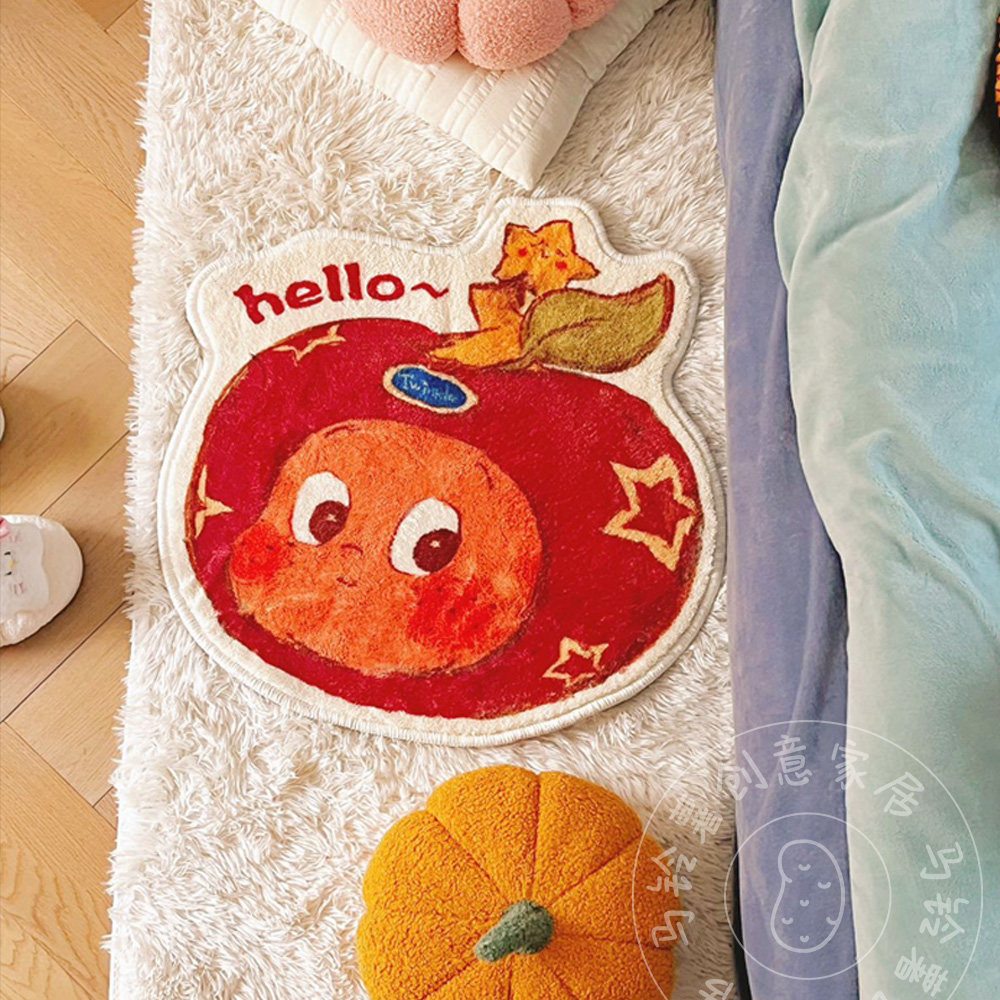 可爱星星人仿羊绒床边毯卧室客厅卡通异形毛绒地垫加厚防滑脚垫子,淘宝优惠券,粉丝福利购,淘宝优惠卷