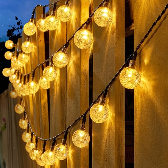 太阳能户外灯庭院家用阳台氛围装饰灯串室外防水灯带花园挂树彩灯 - 图0