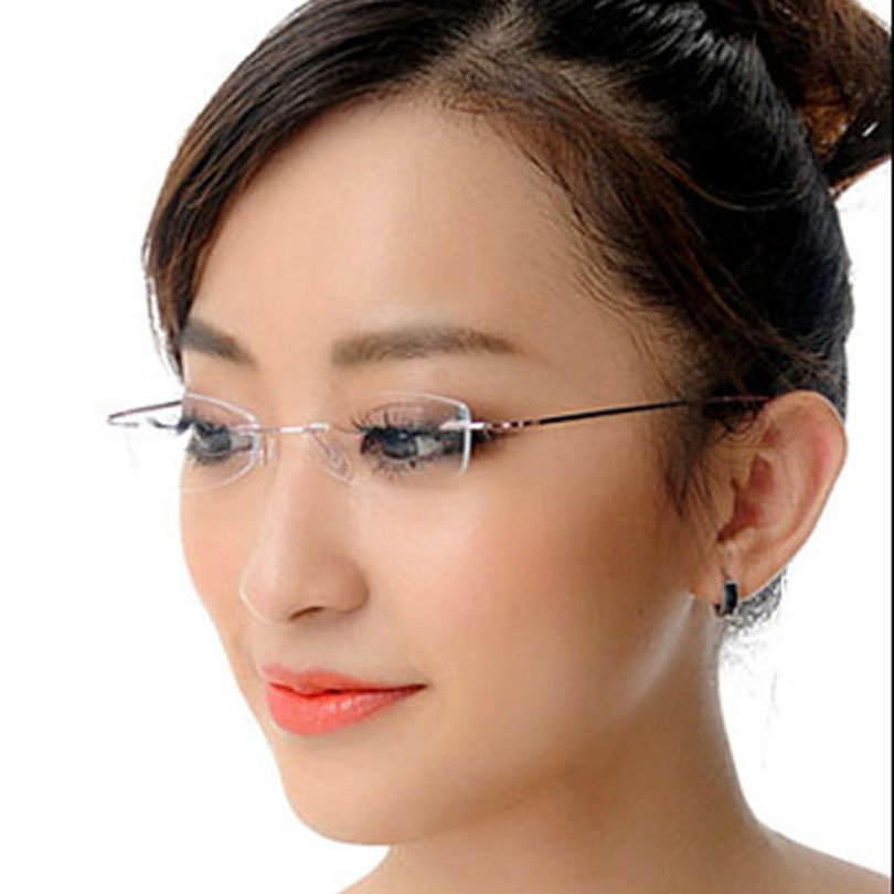 纯钛眼镜架 男女无框超弹超轻近视眼镜架 金属合金眼镜框 配眼镜 - 图0