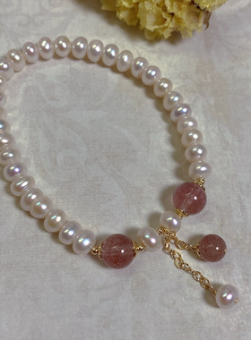 不规则淡水珍珠手链巴洛克ins