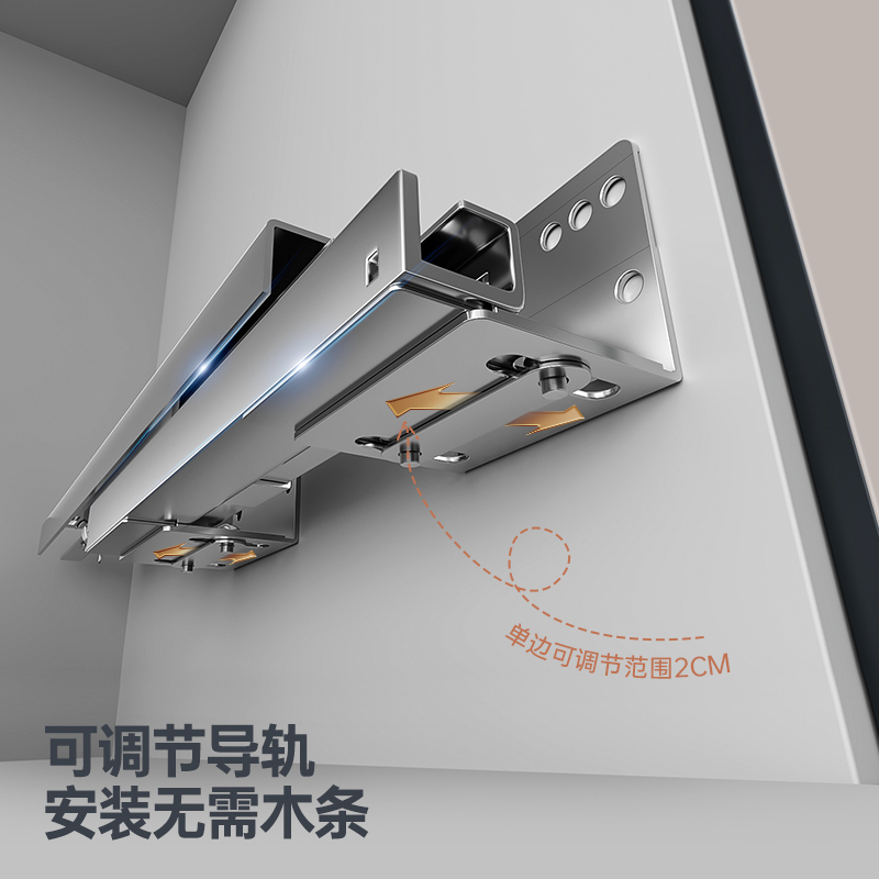 尔沫枪灰拉篮厨房橱柜不锈钢三层抽中抽屉式调味料碗碟架收纳碗篮-图2