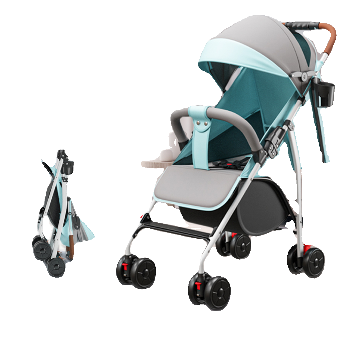 婴儿推车可坐可躺轻便可折叠儿童宝宝外出简易高景观四轮透气伞车