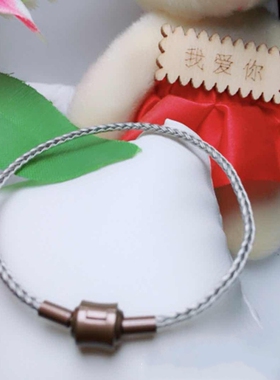 2mm超细防水钢丝绳穿3d手链