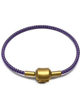 2.5mm金色磁力扣钢丝绳手链