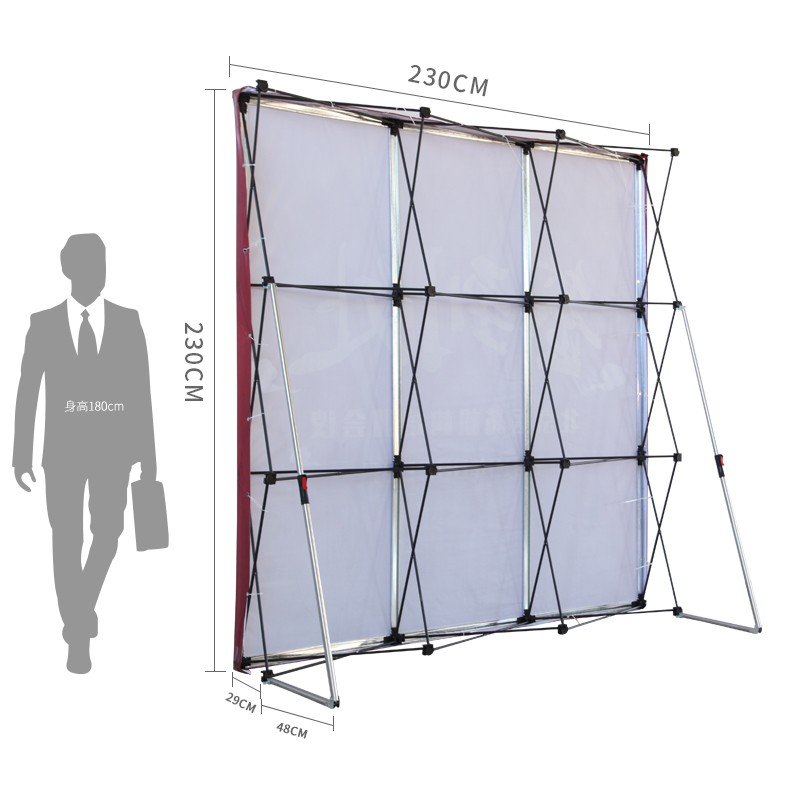 拉网展架折叠签到墙签名墙定制桁架搭建年会活动背景架kt板支架 - 图0