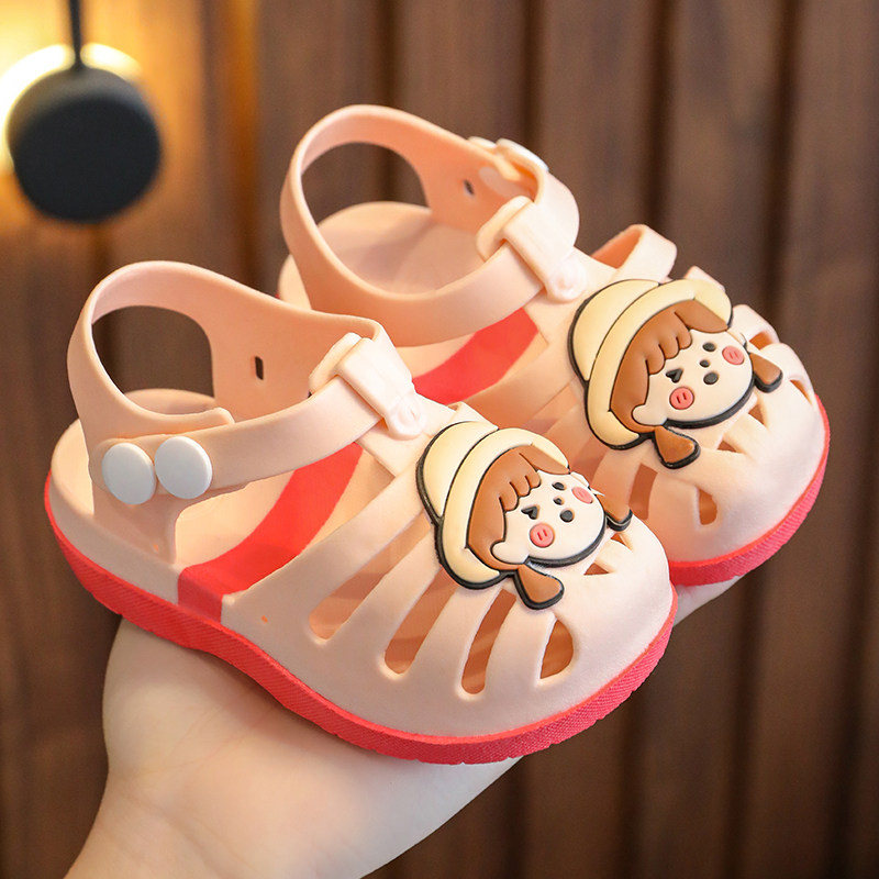 女童凉鞋夏季儿童包头软底新款小女孩小童鞋子男童幼儿宝宝学步鞋