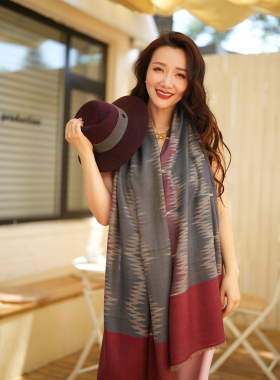 NagarNan-Pashmina大艺术家古法Ekat lady克什米尔手工披肩围巾