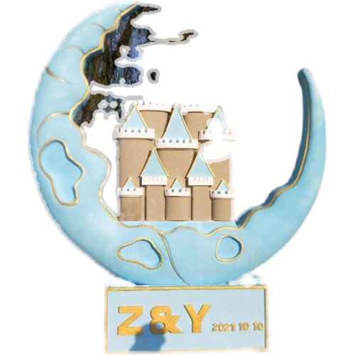 泡沫雕塑3D模型道具定制美陈大型卡通动物人物造型婚庆城堡玻璃钢 - 图1