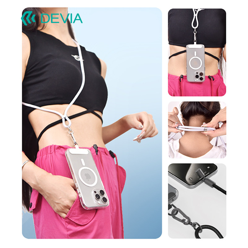 迪沃DEVIA极速系列C to C PD60W编织快充可调节挂绳数据线1.6米充电适用苹果华为type-c,淘宝优惠券,粉丝福利购,淘宝优惠卷