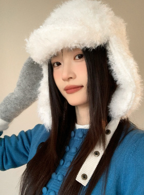 甜美秋冬季护耳雷锋帽保暖骑行