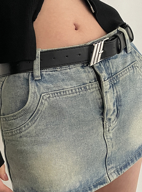 女PU韩版设计感腰带显瘦