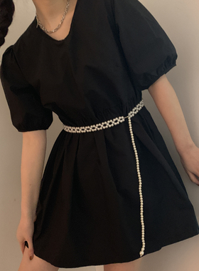 细腰链法式珍珠女士ins配饰夏天
