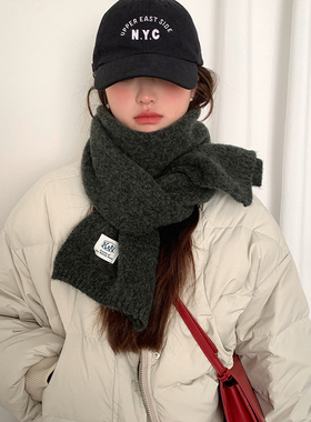 秋冬季韩系软糯保暖围巾女