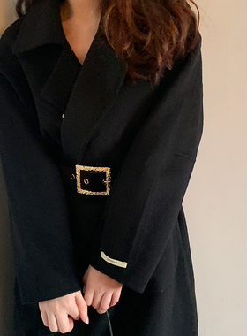 百搭风羽绒服松紧腰饰外搭腰封