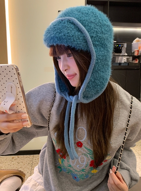 秋冬季毛绒保暖护耳雷锋帽子女
