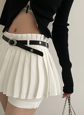 女星星PU美式复古腰带显瘦