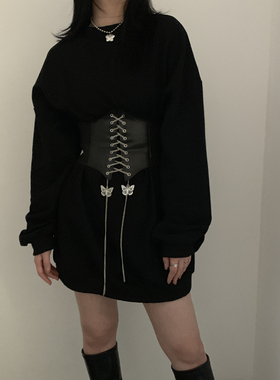 装饰宽腰带女士2026新款高级
