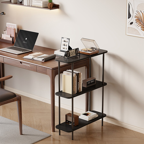 落地书架置物架多层收纳办公室长方形书架金属支架请奢风储物卧室 - 图1