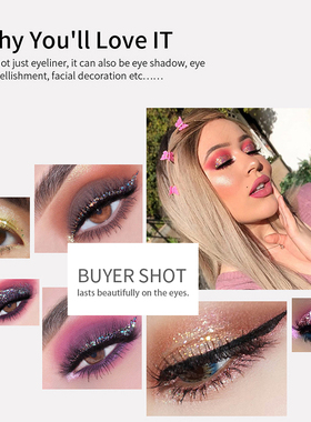 2025Heavy Metal Glitter Eyeliner金属珠光眼线液舞台欧美妆卧