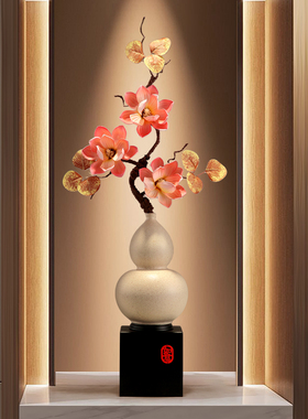 陶瓷旺宅葫芦花艺高档大气