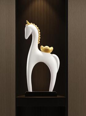 乔迁礼工艺品办公室马摆件新中式