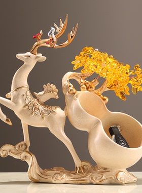 钥匙收纳摆件入户门招财鹿