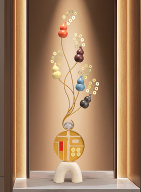 五福临门葫芦入户门玄关摆件