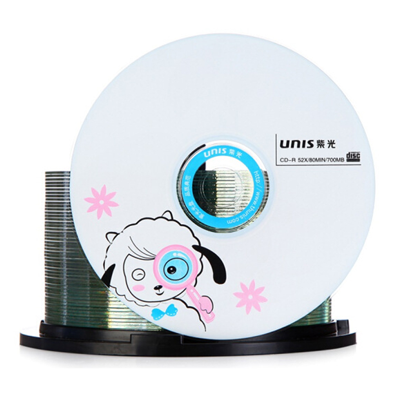 UNIS紫光正品 CD空白刻录盘 cd-r光盘 车载无损MP3音乐刻录光盘 空白光碟 700MB 碟片 - 图2