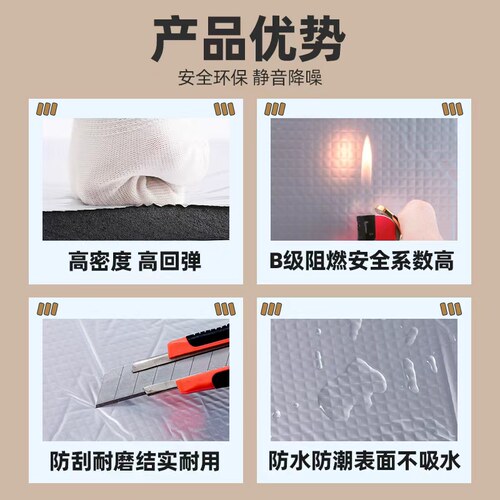 隔音棉包下水管道墙体室内家用静音吸音棉自粘雨棚防滴水超强消音 - 图0