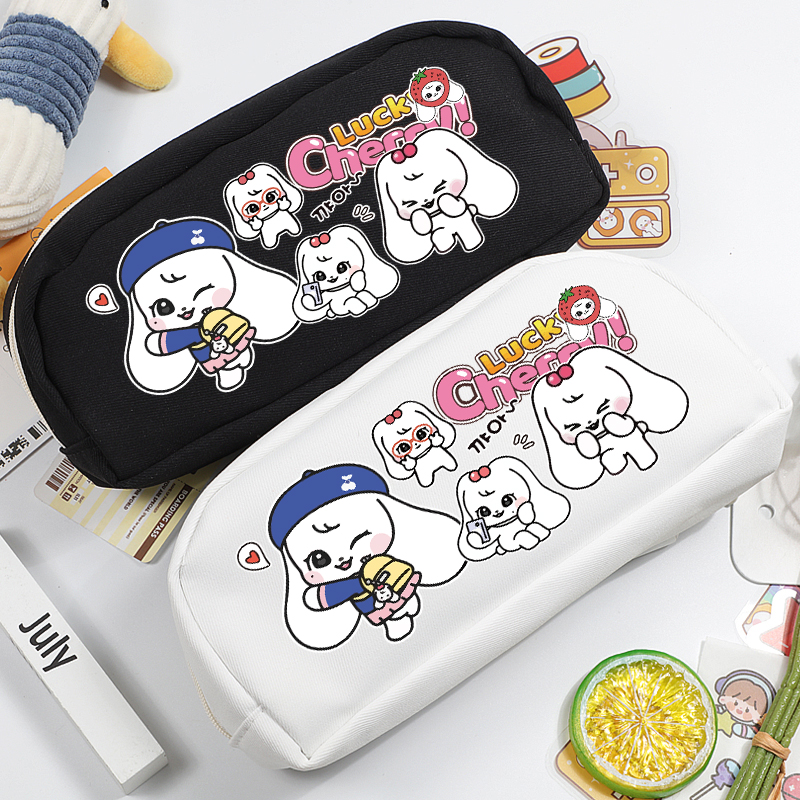 IVE minive张元英周边cherry切莉娃娃同人谷子吧唧学生笔袋文具包 - 图1