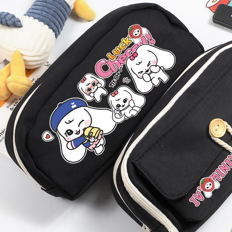 IVE minive张元英周边cherry切莉娃娃同人谷子吧唧学生笔袋文具包 - 图0