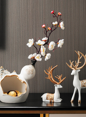 新中式葫芦收纳陶瓷装饰品摆件