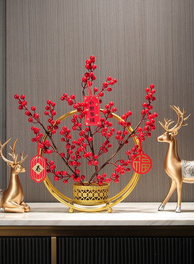 仿真花电视柜开业礼品吉祥新中式