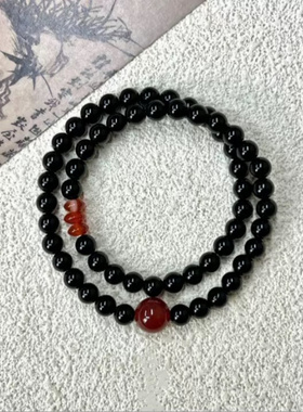 木珠双圈手串女复古新中式