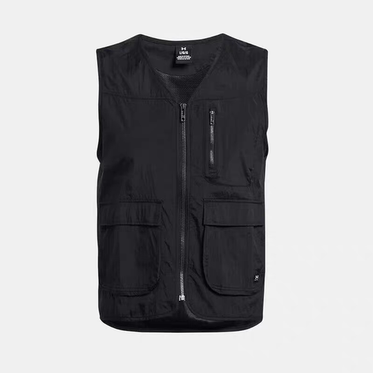 安德玛 UA男士春夏户外休闲训练梭织速干运动马甲 1382877