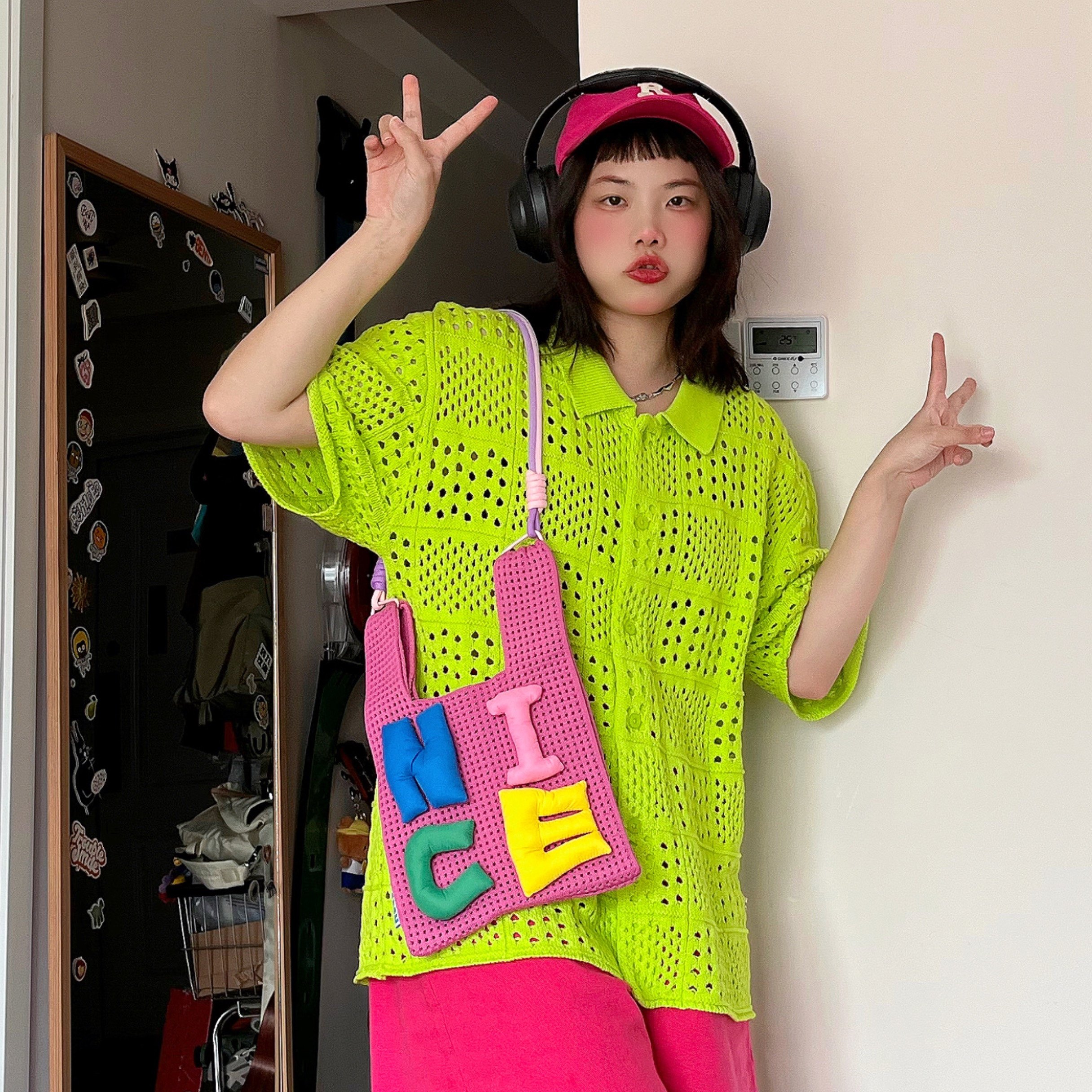 SEEU SODA/自制可爱字母网格包糖果少女肩挎包多巴胺穿搭手提包,淘宝优惠券,粉丝福利购,淘宝优惠卷