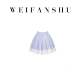 Fanshu Light Luxury Light Oxygen Diary 2026 Summer New Off-Shoulder Blue and White Plaid Suit Lace Splicing Top Shorts