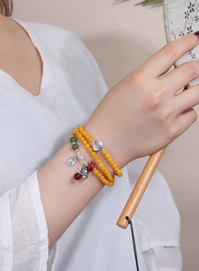 民俗风女蜜蜡天然高端