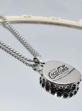 可乐瓶盖毛衣链男女潮流个性长款高级感吊坠欧美嘻哈配饰项链批发