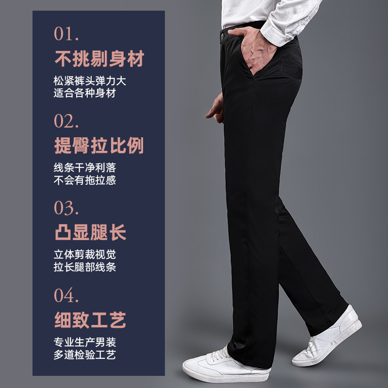 中老年可脱卸羽绒裤男外穿加厚鸭绒冬季户外防寒保暖高腰弹力垂感-图1