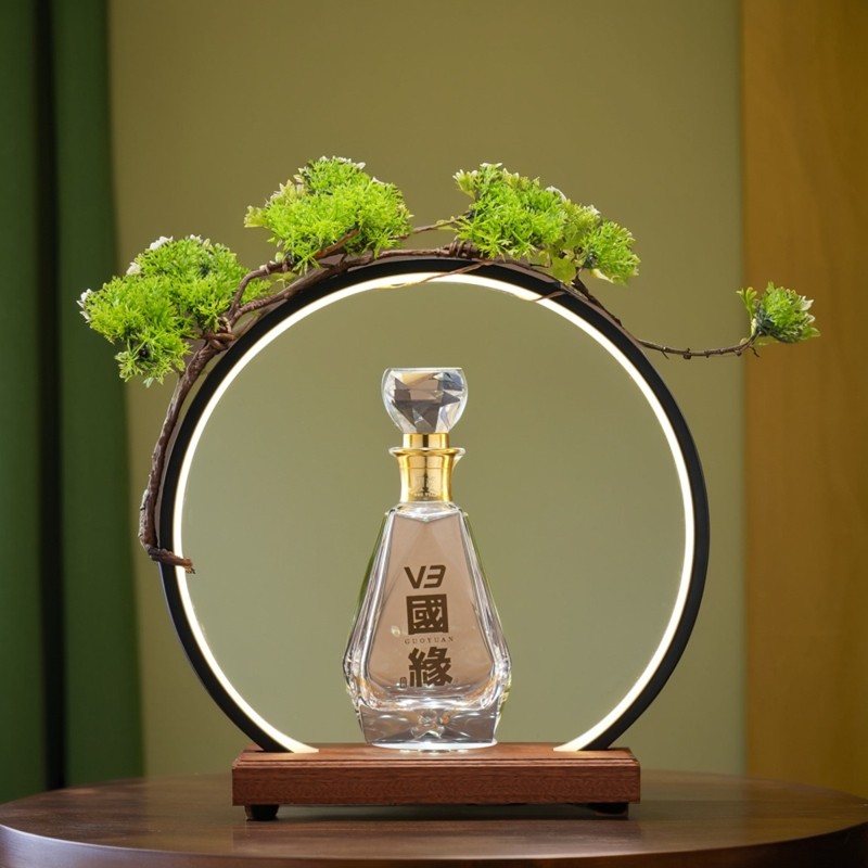旋转发光酒水展示架白酒红酒庄酒柜品鉴会桌面装饰陈列架酒具灯圈,淘宝优惠券,粉丝福利购,淘宝优惠卷