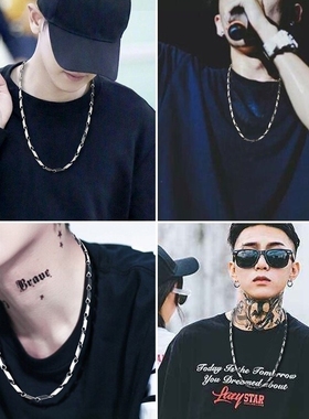 钛钢不褪色瓜子链男生项链古巴